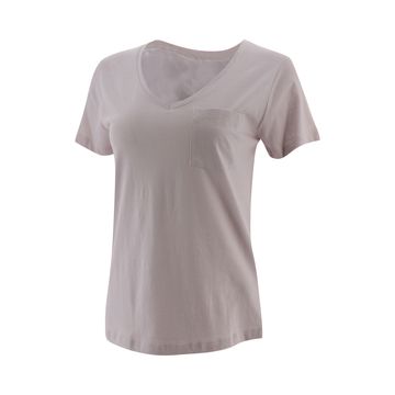 Camisetas V Neck Pocket Tee - Lilac Marble