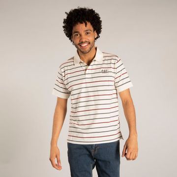 Polo Fdtn Jersey Knit Pol-Bone Stripe