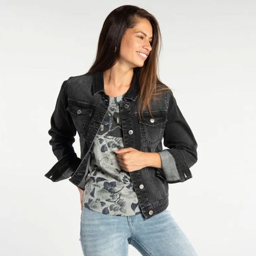 Chaqueta Foundation Denim Jac-Black Stone Para Mujer