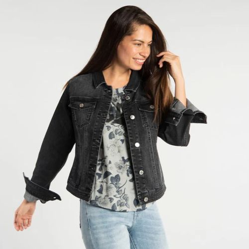 Chaqueta Foundation Denim Jac-Black Stone Para Mujer