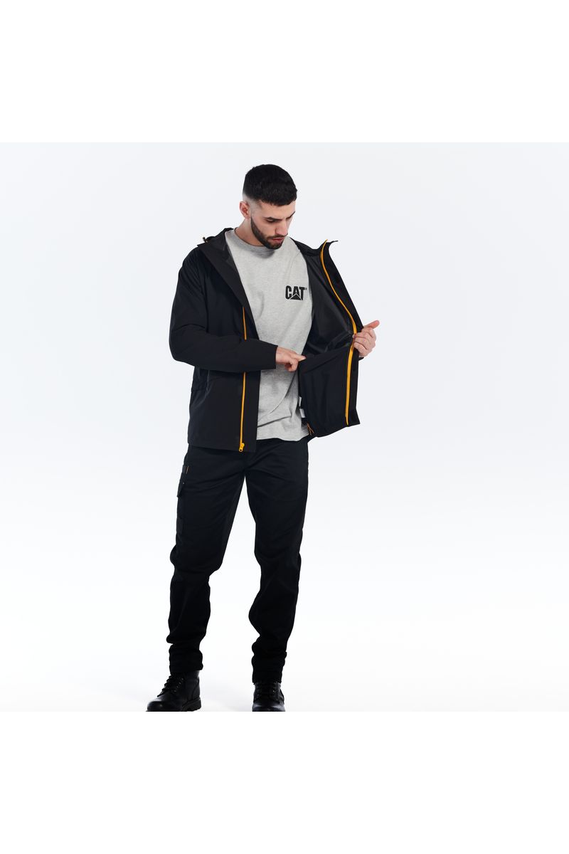 Essentials Herren Utility-Jacke Relaxed-Fit - Fester Denim Arbeitsjacke