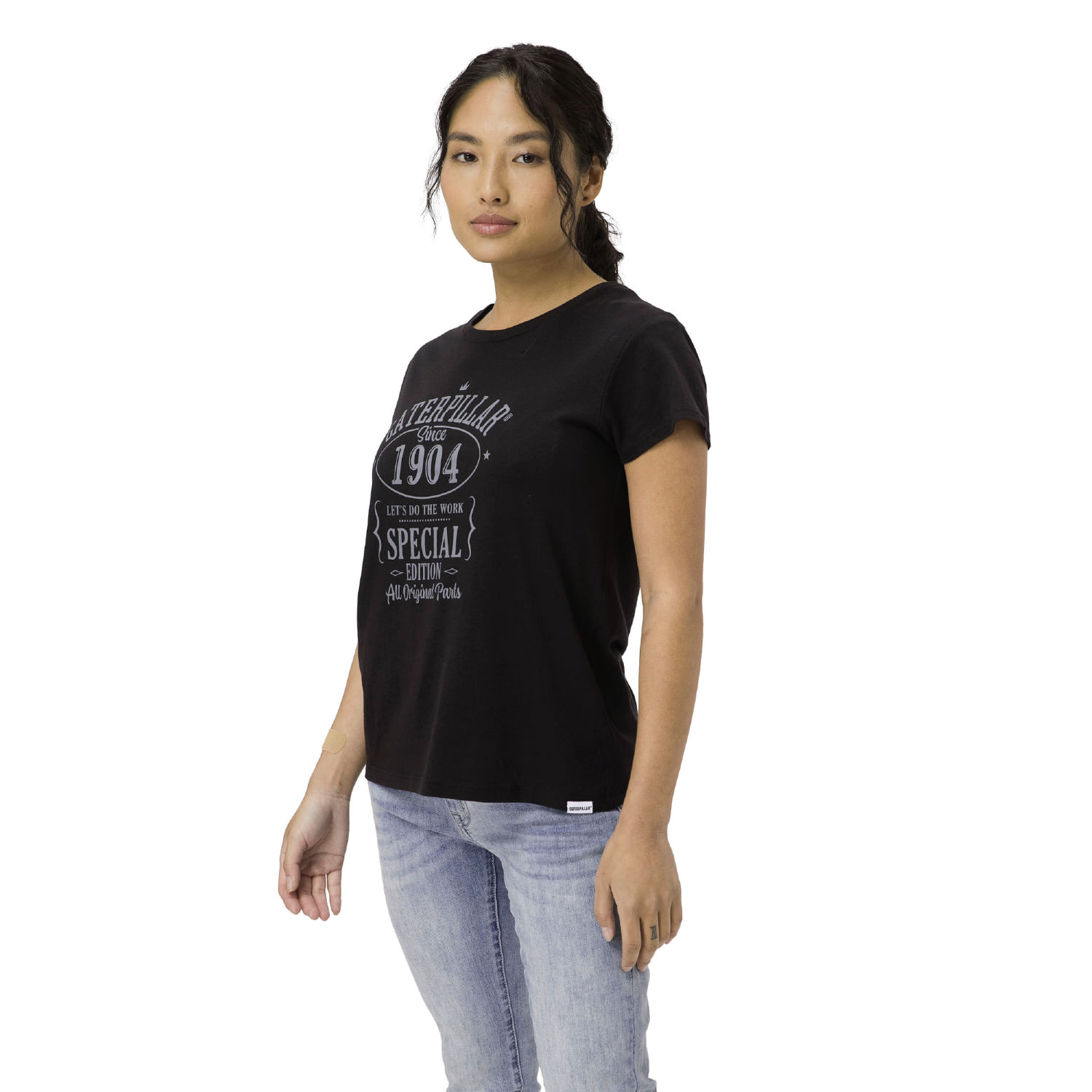 Camiseta Lifestyle Caterpillar 1904 Gra Para Mujer