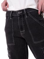 Pantalón Denim Relaxed Cargo Mujer-1777924907933