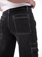 Pantalón Denim Relaxed Cargo Mujer-1777924920684