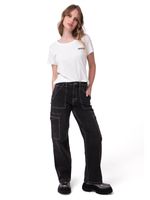 Pantalón Denim Relaxed Cargo Mujer-1777924931097
